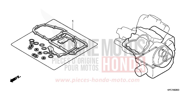 GASKET KIT B for Varadero 125 PEARL CONCOURS BLACK (NHA65) from 2010